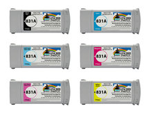 Special Set of 6 Remanufactured Cartridges for HP #831A for Latex 310, 315, 330, 335, 360, 365, 560