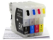 Short Refillable Cartridges for BROTHER LC61 and LC65