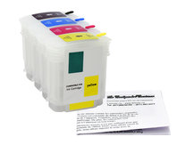 Refillable Cartridges for HP 10 Black, 82 Colours