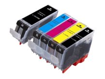 Special Set of 5 Compatible Cartridges to replace CANON CLI-8/PGI-5 (2BK, C, M, Y)