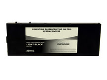 Dye Black Ink Cartridge (220ml) for Screen Printing Films - EPSON 4000, 7600, 9600 - light black
