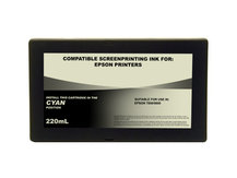 Dye Black Ink Cartridge (220ml) for Screen Printing Films - EPSON 7800, 9800 - cyan