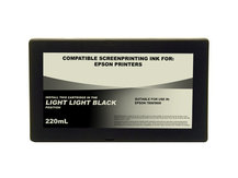 Dye Black Ink Cartridge (220ml) for Screen Printing Films - EPSON 7800, 9800 - light light black
