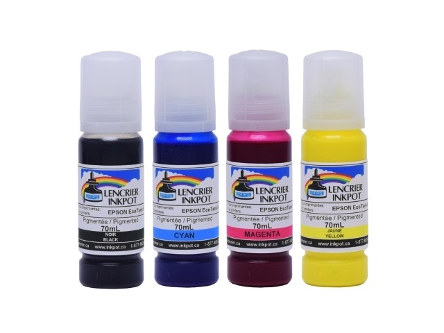 4x70ml Dye Sublimation Ink Bottles for EPSON EcoTank Printers 