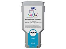 Remanufactured Cartridge for HP #727 CYAN for DesignJet T920, T930, T1500, T1530, T2500, T2530 (B3P19A)