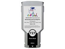 Remanufactured Cartridge for HP #727 PHOTO BLACK for DesignJet T920, T930, T1500, T1530, T2500, T2530 (B3P23A)