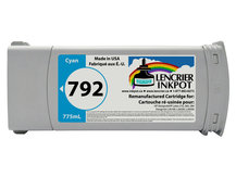 Remanufactured Cartridge for HP #792 CYAN for DesignJet L26100, L26500, L26800, Latex 210, 260, 280 (CN706A)