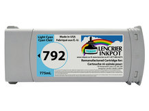 Remanufactured Cartridge for HP #792 LIGHT CYAN for DesignJet L26100, L26500, L26800, Latex 210, 260, 280 (CN709A)
