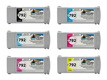 Special Set of 6 Remanufactured Cartridges for HP #792 for DesignJet L26100, L26500, L26800, Latex 210, 260, 280