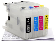 Short Refillable Cartridges for BROTHER LC71, LC75, LC79