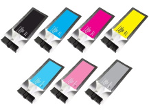 Special Set of 7 Compatible Ink Pouches of 500ml for ROLAND TrueVIS Printers (CMYK+Lc+Lm+Lk)