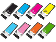 Special Set of 8 Compatible Ink Pouches of 500ml for ROLAND TrueVIS Printers (CMYK+Lc+Lm+Or+Gr)