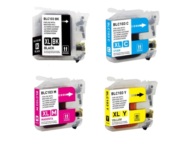 Brother LC101 LC103 LC105 LC107 LC109 Refillable Ink Cartridge for DCP-J152W MFC 