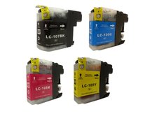 Special Set of 4 Compatible Cartridges to replace BROTHER LC105/LC107