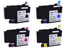 Special Set of 4 Compatible Cartridges to replace BROTHER LC406XL
