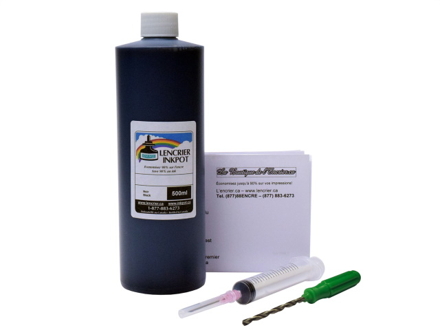thumbnail image 2 of 500ml Black Refill Ink For Canon Printers – Compatible With 210, 240, 245 XL Cartridges 2 of 5