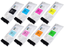 Special Set of 8 Compatible Ink Pouches of 500ml for ROLAND TrueVIS Printers (CMYK+Lc+Lm+Or+Gr)