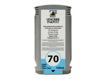 Remanufactured Cartridge for HP #70 LIGHT CYAN DesignJet Z2100, Z3100, Z3200, Z5200 (C9390A)