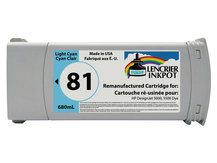 Remanufactured Cartridge for HP #81 LIGHT CYAN DesignJet 5000, 5500 (C4934A)