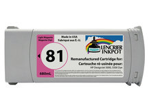 Remanufactured Cartridge for HP #81 LIGHT MAGENTA DesignJet 5000, 5500 (C4935A)