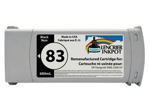 Remanufactured Cartridge for HP #83 BLACK DesignJet 5000uv, 5500uv (C4940A)