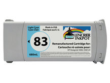 Remanufactured Cartridge for HP #83 LIGHT CYAN DesignJet 5000uv, 5500uv (C4944A)