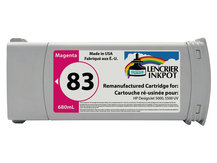 Remanufactured Cartridge for HP #83 MAGENTA DesignJet 5000uv, 5500uv (C4942A)